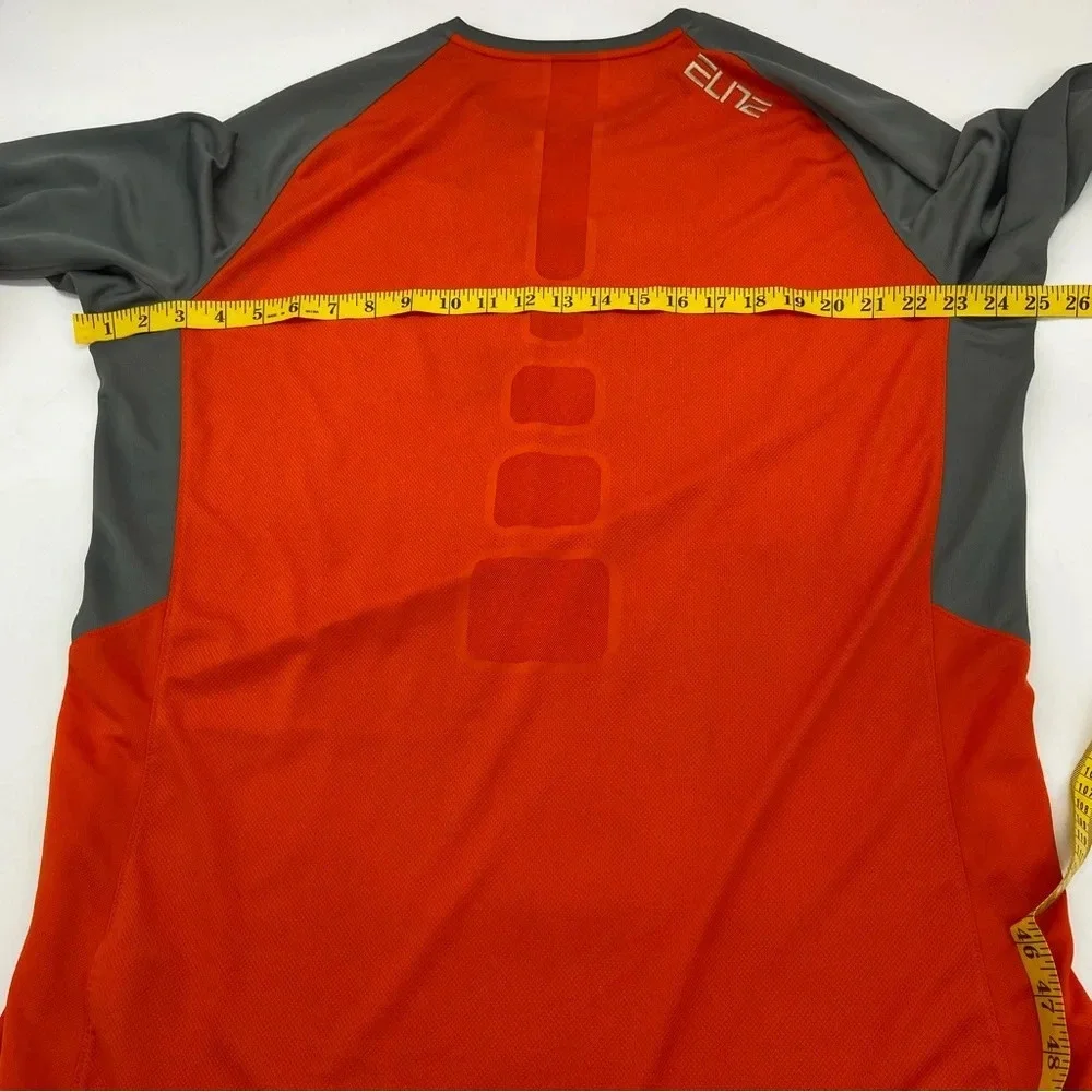 Nike Elite Men’s Syracuse Dri Fit Long Sleeve Shirt Orange & Gray Size XL